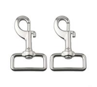 Juego de 2 pernos giratorios de acero inoxidable con rotación de 360 grados, resistentes a la corrosión para buceo, correa de mascotas, camping y más