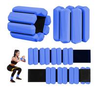 Juego de 2 pesas de muñeca (1 libra cada una), pesas ajustables para muñeca y tobillo para mujeres y hombres, juego de pesas para brazos y piernas para caminar, yoga, natación, cardio, aeróbicos,