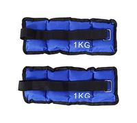 Juego de 2 pesas para muñeca y tobillo de 1 kg, pesas ajustables para tobillo y muñeca, para fitness, ejercicio, caminar, correr, gimnasia, aeróbic, gimnasio, azul