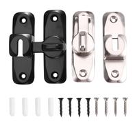 Juego de 2 pestillos abatibles para puertas y portones, giro de 90/180, cerradura de puerta y hebilla antirrobo