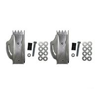 Juego de 2 pies de repuesto de aluminio antideslizantes para escaleras telescópicas con almohadillas de goma de doble acción, función de giro de 90 grados, apto para diferentes modelos.