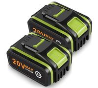 Juego de 2 Piezas batería para Worx 20V, ASUNCELL 20V 5000mAh WA3553 Li-Ion batería de Repuesto para Worx WA3572 WX390 WX176 WX178 WU268 WX166.4 WX800 WX802 WX678 WX550 Herramientas Eléctricas