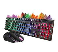 Juego de 2 piezas con cable teclado y ratón con estilo y 11 teclas de acceso rápido multimedia Teclado compacto