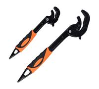 Juego de 2 piezas de acero de alta carbono ajustable - Herramienta de reparación de mano de 14,96 pulgadas y 10,24 pulgadas Heavy-Duty - Profesional Locking Plumbing Wrench for Auto Repair & Home