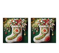 Juego de 2 piezas de arte diamante parcial para bricolaje con formas especiales en 5D, pintura con diamantes para adultos y principiantes, idea de regalo para el hogar, decoración de pared