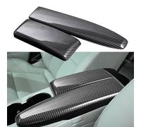 Juego de 2 piezas de cubierta de panel de caja de reposabrazos central de coche, estilo de fibra de carbono ABS para Mercedes para Benz C W204 E W212 GLK X204 OEM Fit parte interior