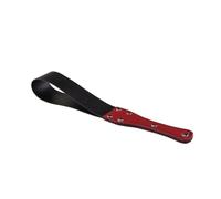 Juego de 2 piezas de cuero para azotes,máscara para ojos,fetiche,BDSM,juguetes sexuales para esclavos sumisos,juegos para adultos,látigo,azotador,bofetada,rojo y negro,talla única.