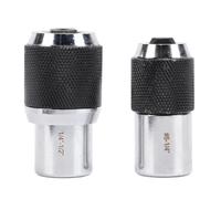 Juego de 2 piezas de dados para roscas, con vástago de 3/8", juego de dados ajustables, adaptador de dado para escariadores y extractores de tornillos, de 6 a 1/4 pulgada y de 1/4