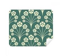 Juego de 2 piezas de gamuza limpiadora de pantalla para teléfono con diseño de estrellas, color blanco y verde