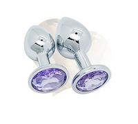 Juego de 2 piezas de herramienta de fijación de metal de acero inoxidable púrpura, hombres y mujeres juegan juntos, principiantes, diseño cómodo, herramienta para aumentar la felicidad, fácil de usar.