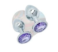 Juego de 2 piezas de herramientas de masaje de cristal púrpura para mujeres, ayuda a hombres y mujeres a jugar juntos, libera el estrés, fácil de usar, aumenta la herramienta de felicidad.