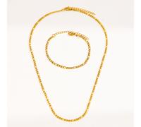 Juego de 2 piezas de pulsera y collar 3:1 de acero inoxidable 316L de calidad, a y elegante, adecuado para fiestas de graduación, reuniones, citas de mujer y como regalo para