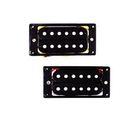 Juego de 2 piezas de recambio para guitarra eléctrica Humbucker Pickup doble bobina compatible con Les Paul Guitarra eléctrica (cuello y puente), color negro