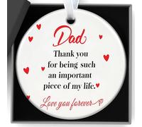 Juego de 2 piezas de regalo para el día del padre, placa acrílica con texto en inglés «Love You Forever», para el día del padre, regalo de agradecimiento, diseño de corazón con caja de hija o hijo