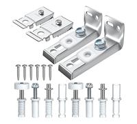 Juego de 2 piezas de reparación de herrajes para puerta de armario, incluye soporte de pivote superior e inferior y guía