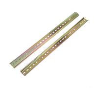 Juego de 2 piezas de riel DIN de aluminio ranurado de 35 mm x 7,5 mm de altura para organización de componentes eléctricos en cajas de medidor y armarios de distribución (50 cm)