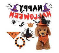 Juego de 2 piezas de ropa de Halloween para mascotas, materiales de poliéster, disfraces de cosplay para fiesta, celebración, disfraz con diseño fácil de llevar