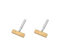 Juego de 2 piezas de soldador en forma de T de cabeza de repuesto para reparación de cables blandos sin tira, punta de 5,3 x 3,5 cm