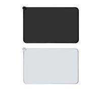 Juego de 2 piezas para comedero para perros y gatos, de silicona, impermeable, antideslizante, para perros y gatos, 48 x 30 cm, negro y gris