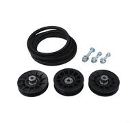 Juego de 2 piezas para cortacésped polea loca 532194326 y 532194327 con correa trapezoidal compatible con LGT2654, 1542XPT, cortacéspedes para mantenimiento de jardín y patio