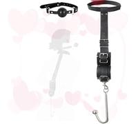 Juego de 2 piezas para partido de pareja, BD-ṠM Bóndā-gè con ganchos y calibradores, kit de cuero para cuello y muñeca, ¡haz el partido más divertido!