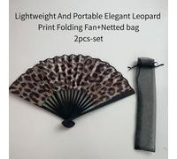 Juego de 2 piezas que : 1 bolsa de malla de calidad y 1 plegable , portátil y elegante con estampado de leopardo y - Temática de princesa para mujer, de | con temática de princesa |