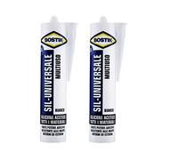 Juego de 2 piezas silicona universal blanca acética antimoho SIL-UNIVERSAL 2 x 280 ml BOSTIK, Sellador Juntas