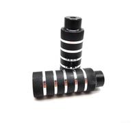 Juego de 2 pinzas de bicicleta de aleación de aluminio para montaje en eje delantero trasero, 110 x 38 mm, con patrón de espiga antideslizante (negro)