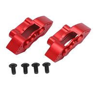 Juego de 2 pinzas de freno de disco delanteras y traseras de metal, de alto rendimiento, de aleación de aluminio duradera, piezas de actualización para LOSI SUPER BAJA REY 1/6 RC (Rojo)
