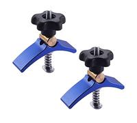 Juego de 2 pinzas en T para carril en T - Mini kit de sujeción para carpintero CNC - Aleación de aluminio - Multiuso - para mesa de trabajo con ranura en T