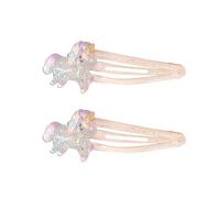 Juego de 2 pinzas para el pelo para niñas, diseño de mariposa brillante y cupcakes, accesorios para el cabello de dibujos animados para cumpleaños de niños