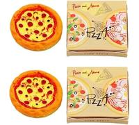 Juego de 2 pizzas en miniatura de 1/12, accesorios de decoración de casa de muñecas de pizza en miniatura, mezcla de resina, mini casa, accesorios de decoración de casa de muñecas