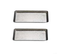 Juego de 2 placas de calefacción rectangulares de acero inoxidable con aislamiento para barbacoa, resistente al óxido, para cocinar al aire libre, asar y asar, 11 x 6.1 pulgadas