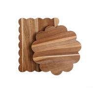 Juego de 2 placas de corte de madera Acacia resistentes al aceite para