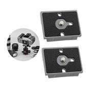 Juego de 2 Placas de liberación rápida con Tornillo de 1/4" Compatible con trípode Manfrotto 200PL-14, Diseño Antideslizante y Portátil de Aleación de Aluminio para Cámaras SLR