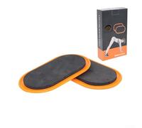 Juego de 2 placas deslizantes de pilates para entrenamiento de fitness central y total del cuerpo, doble para uso en alfombras y suelos de madera dura (naranja)