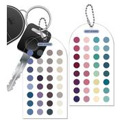 Juego de 2 plantillas de análisis de color, guía de colores resistente a los arañazos de doble cara, guía de coincidencia de colores acrílicos, incluye cadena de perlas, adecuado para maquillaje