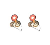 Juego de 2 platillos tibetanos Tingsha fáciles de tocar para decoración de yoga, campanas ligeras estilo D