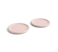 Juego de 2 Platos Barro Rosa