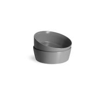 Juego de 2 platos para sopa Sweet Scandi de Springlane Kitchen, juego de vajilla de cerámica de hueso nuevo en color antracita, diseño escandinavo, mate