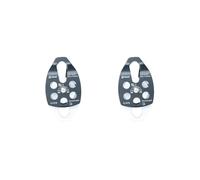 Juego de 2 poleas de escalada dobles 36KNRigging Espeleología dispositivo para cuerda de 16 mm, negro, 151,5 x 82 mm