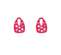 Juego de 2 poleas de escalada dobles 36KNRigging Espeleología para cuerda de 16 mm, color rojo, 151,5 x 82 mm