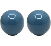 Juego de 2 pomos cerámica blanca vintage para muebles y cajones, Azul | Tiradores redondos decorativos para armarios y cómodas, estilo retro y acabado liso