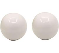 Juego de 2 pomos cerámica blanca vintage para muebles y cajones, Blanco | Tiradores redondos decorativos para armarios y cómodas, estilo retro y acabado liso