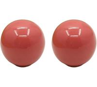 Juego de 2 pomos cerámica blanca vintage para muebles y cajones, Rosa | Tiradores redondos decorativos para armarios y cómodas, estilo retro y acabado liso