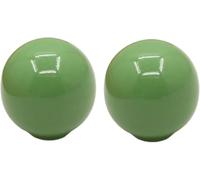 Juego de 2 pomos cerámica blanca vintage para muebles y cajones, Verde | Tiradores redondos decorativos para armarios y cómodas, estilo retro y acabado liso