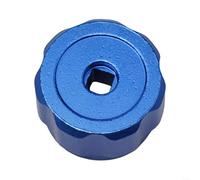 Juego de 2 pomos de aluminio para manómetros, azul/rojo, resistente (azul)