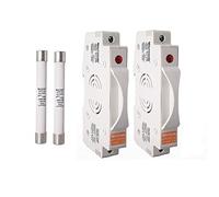 Juego de 2 portafusibles PV con fusible 10x85m 1500VDC caja combinadora sistema fotovoltaico límite corriente alta presión(5a)