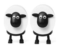 Juego de 2 portarrollos de papel higiénico con diseño de oveja, divertido juego de papel higiénico independiente para baño, soporte para papel higiénico impreso en 3D con diseño de oveja negra