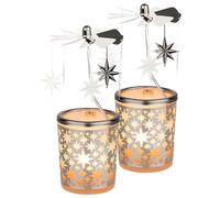 Juego de 2 portavelas con estrellas